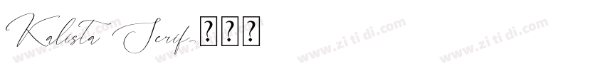 Kalista Serif字体转换